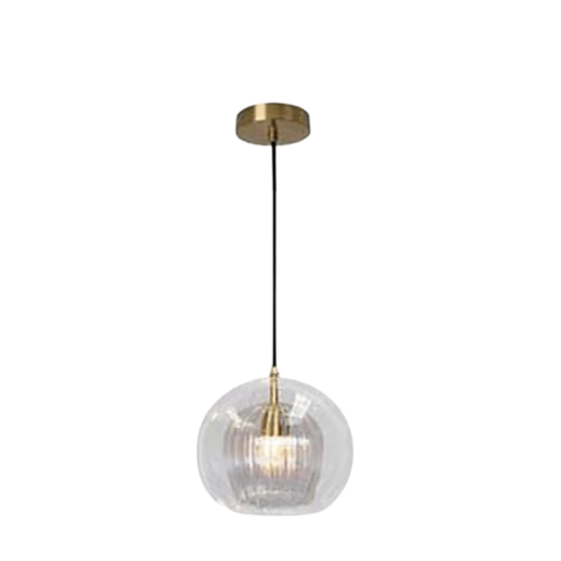 Elegant LumaLite modern adjustable pendant lamp, aluminum & glass, perfect home lighting fixture.