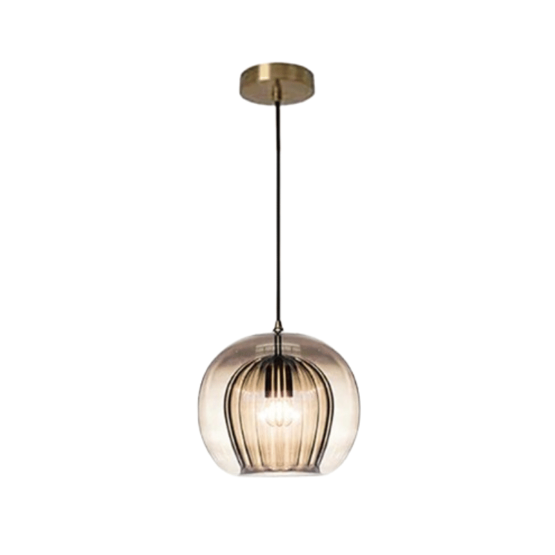 Modern aluminum-glass pendant lamp, providing elegant, adjustable LED lighting for any room.