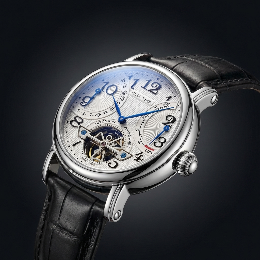 Stylish men's automatic self-winding watch, an elegant accessory for business wear or special occasions.