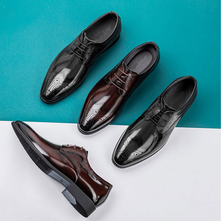 Elegant men's brogue formal shoes in rich leather, ensuring a sharp, professional look for any occasion.