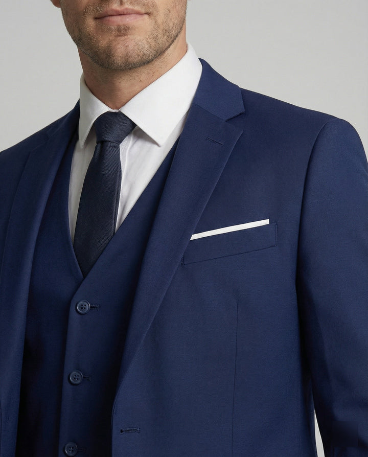 Stylish men's formal three-piece suit for elegant occasions, office wear & professional events.
