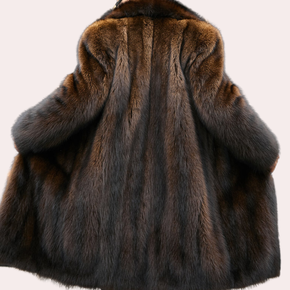 Men's stylish winter overcoat with button closure. Timeless, warm outerwear for formal or casual cold weather fashion.