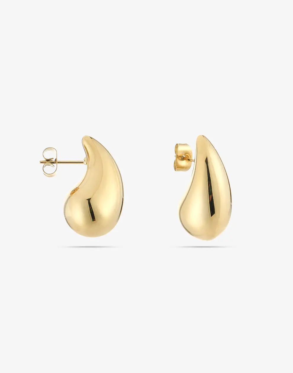 Elegant minimalist droplet earrings for women, perfect dainty fashion jewelry. Hypoallergenic gold/silver option.