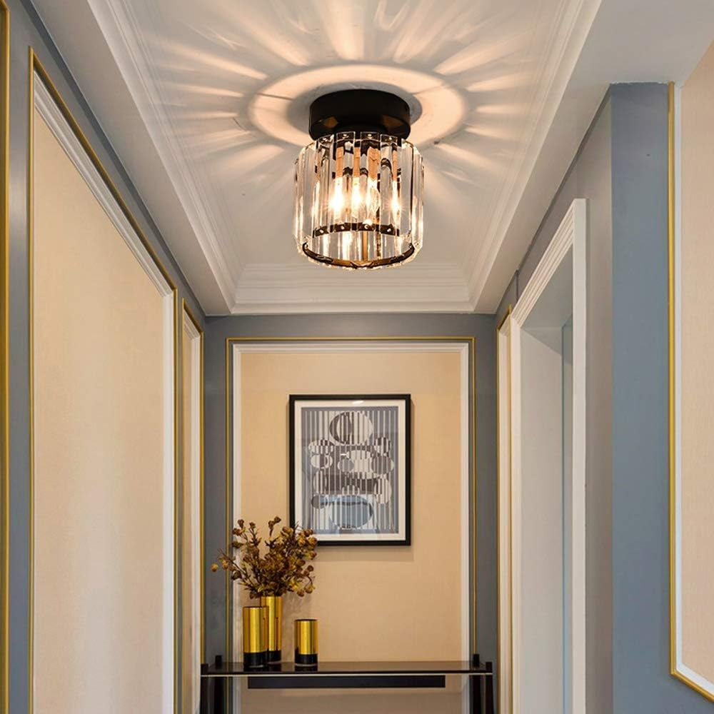 Luxurious modern crystal ceiling light, an elegant fixture with sparkling shimmering accents.