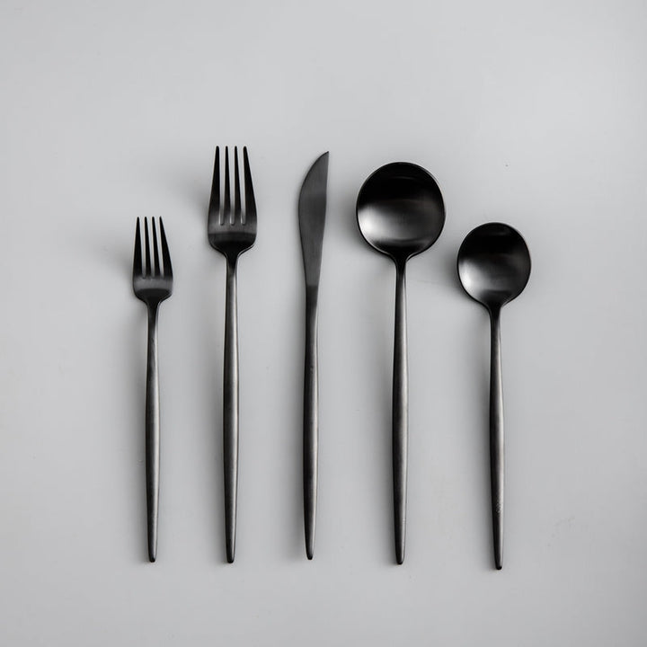 PureSet modern minimalist flatware, versatile tableware for any occasion.