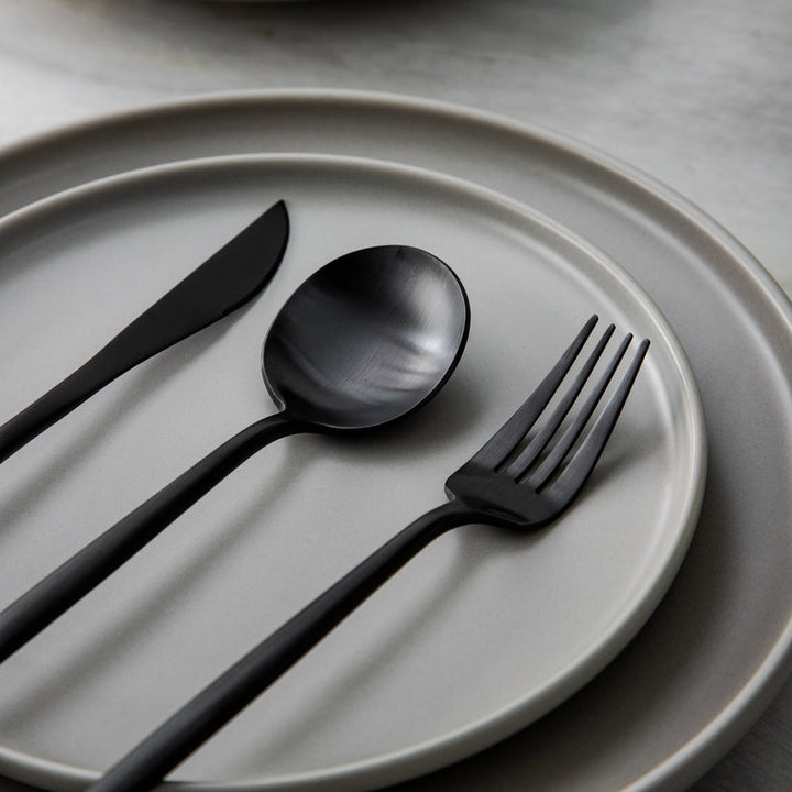 Dining experience enhanced with this elegant modern minimalist cutlery set.