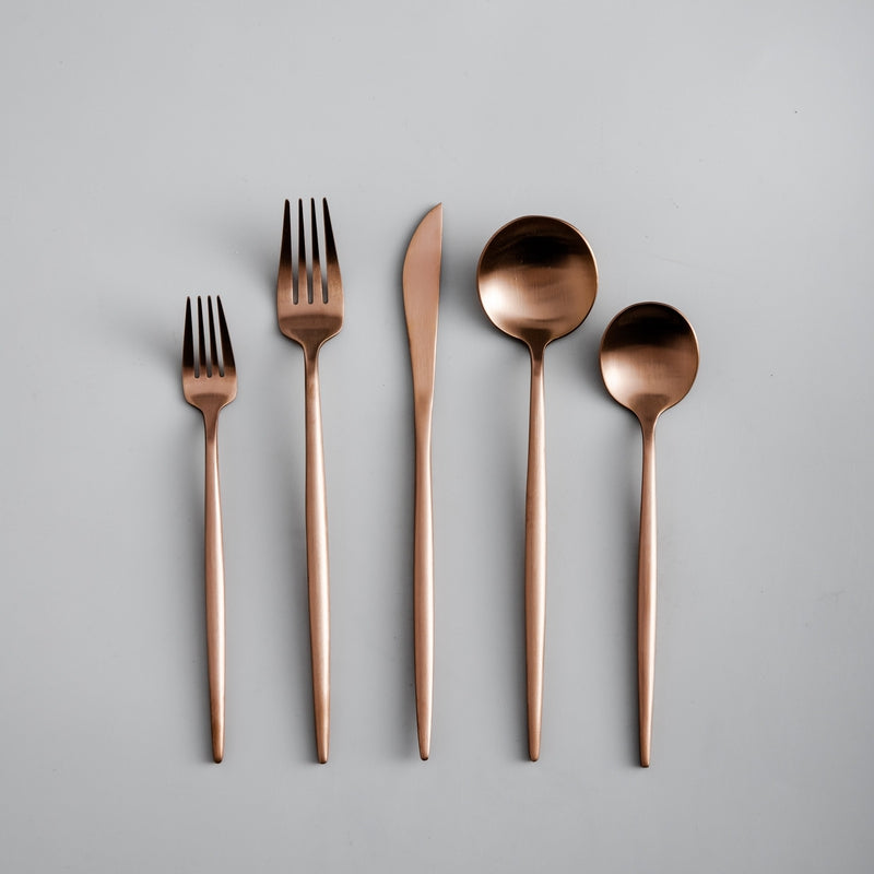 Modern minimalist flatware, a beautiful addition to any home decor collection.