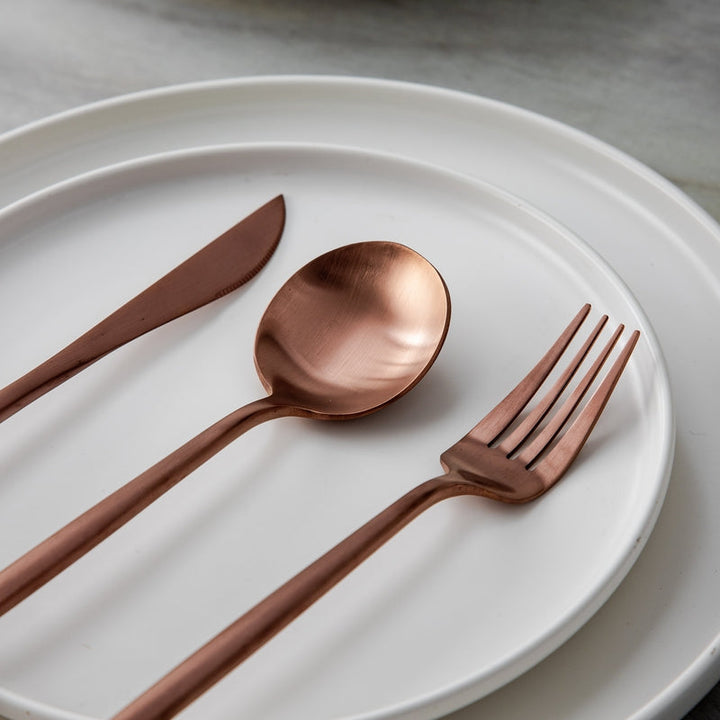 PureSet minimalist flatware, ideal for a modern dining room setting.