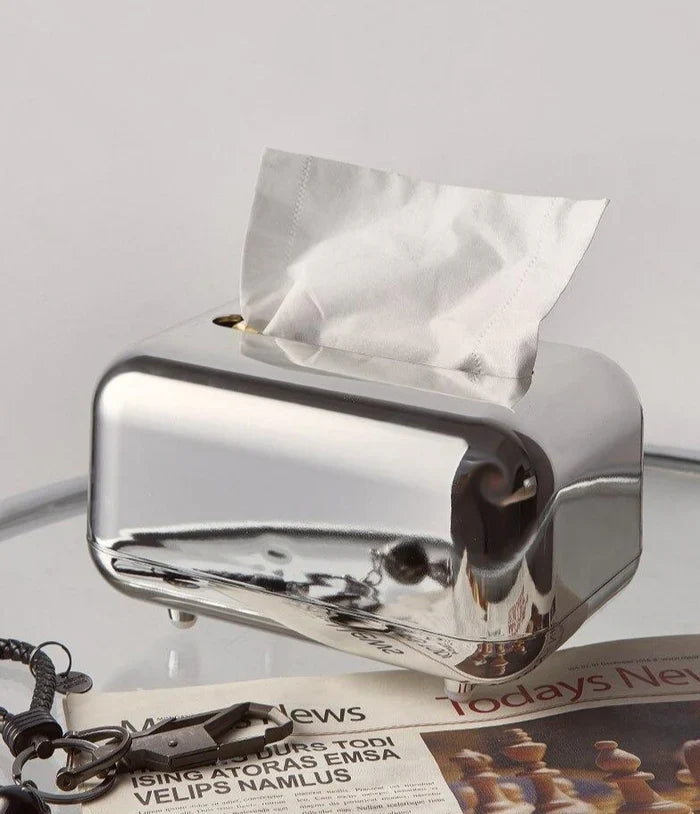 Luxury modern tissue box holder, sophisticated addition to elegant home decor.