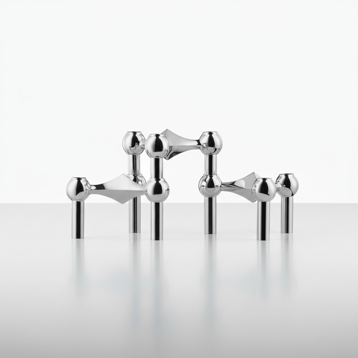 Shinexis modular candle holders, sculptural home accent, adaptable table decoration.