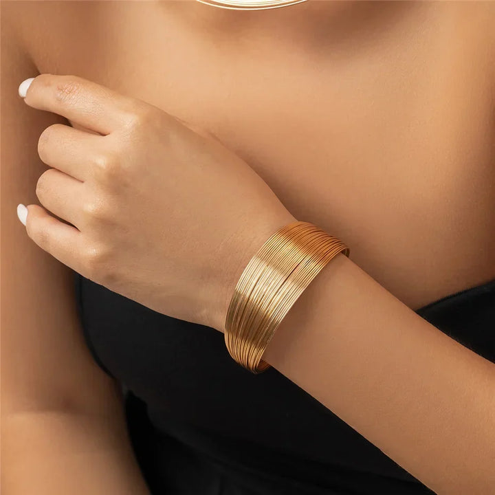 Adjustable silver multi-strand bracelet for women. Elegant fashion jewelry, a thoughtful gift for her.