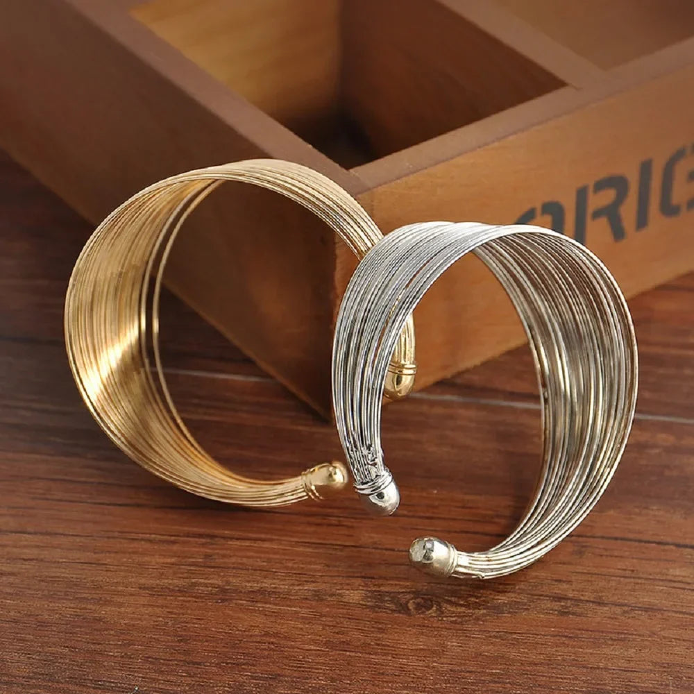 Luxurious gold multi-strand bracelet, an elegant accessory for women, perfect for special occasions.
