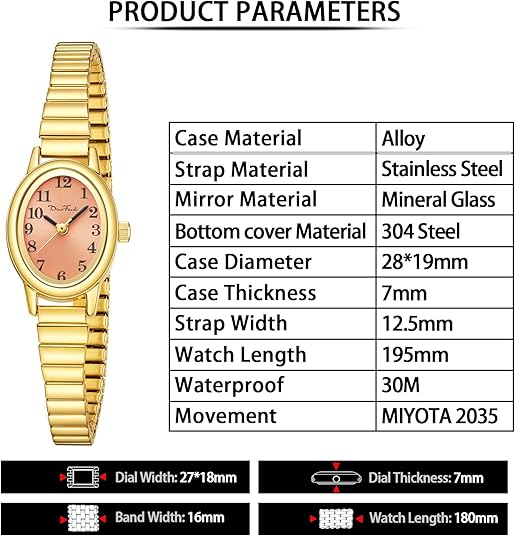 Classic style petite analog watch for women, gold and stainless steel, a sophisticated timekeeping accessory.