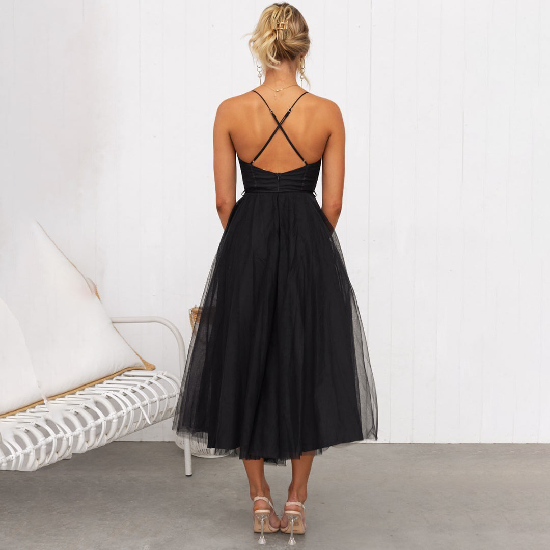 Pink cocktail midi dress for women. Elegant festive wear for special occasions, parties, and holidays.