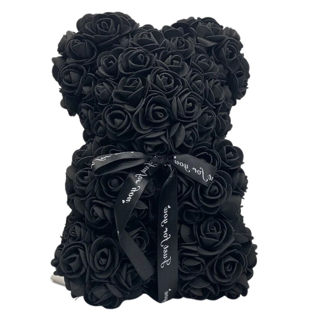 Luxury red rose teddy bear, a beautiful unique gift for Mother's Day, anniversaries, or romantic moments.