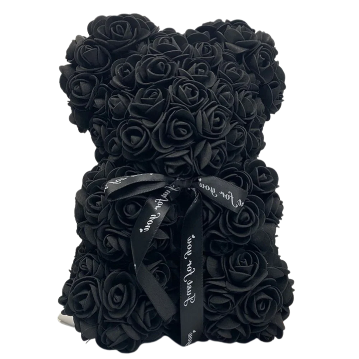 Luxury red rose teddy bear, a beautiful unique gift for Mother's Day, anniversaries, or romantic moments.
