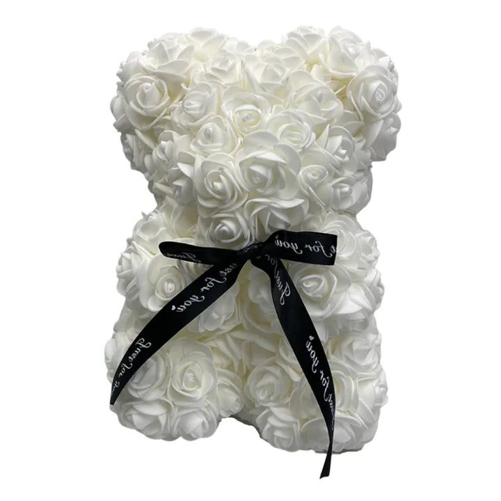 Everlasting rose teddy bear, a charming flower bear gift for Valentine's Day, birthdays, and home decor.