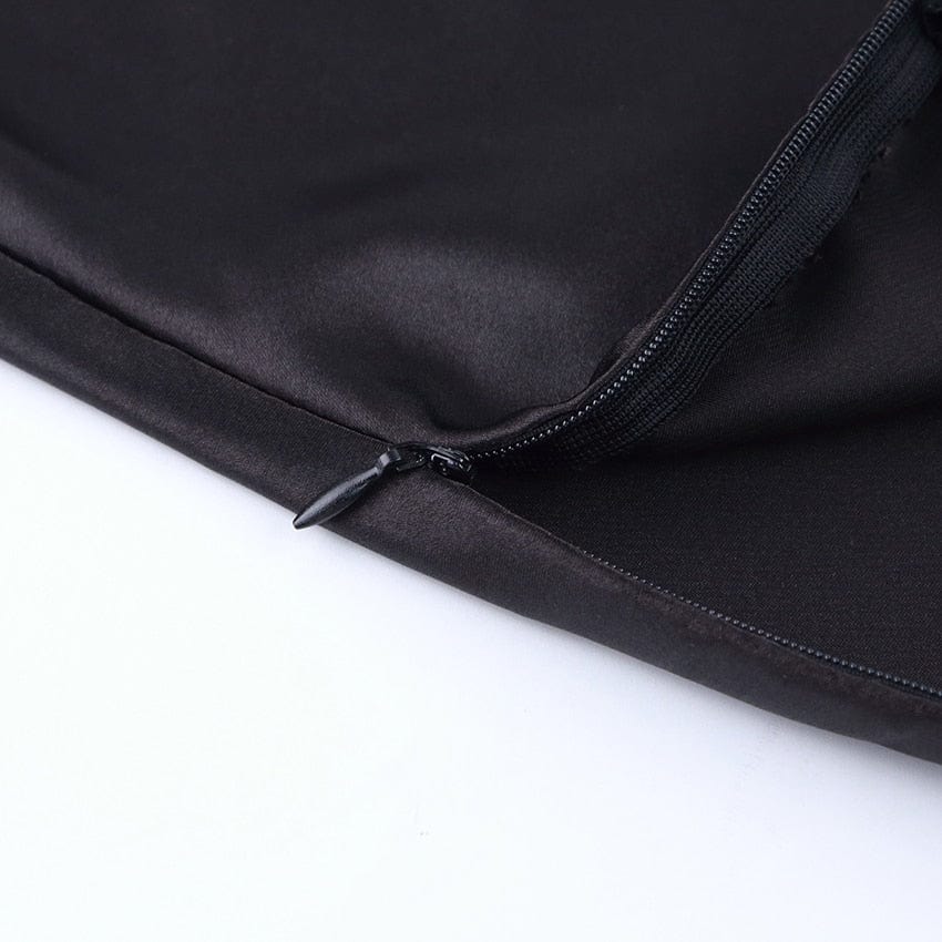 Flattering A-line high-waist midi skirt for women. Shimmering satin, elegant & comfortable for any occasion.