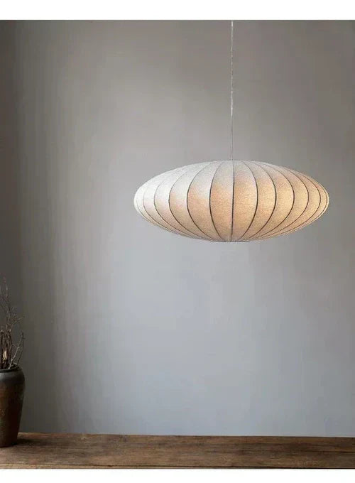 Modern SilkCrown silk pendant lamp, dazzling crystal accents, perfect ceiling light for home decor.