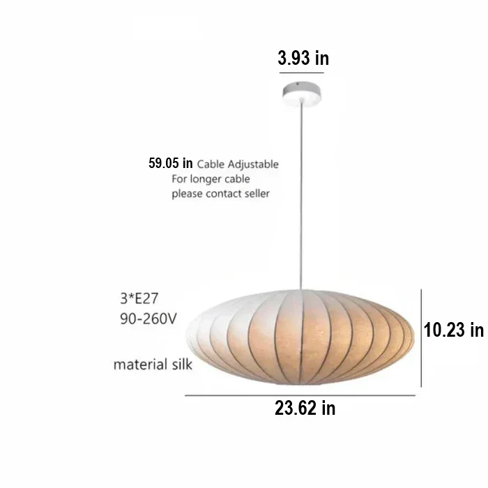 Elegant SilkCrown silk pendant lamp, featuring sparkling crystals, ideal luxury home decor lighting.