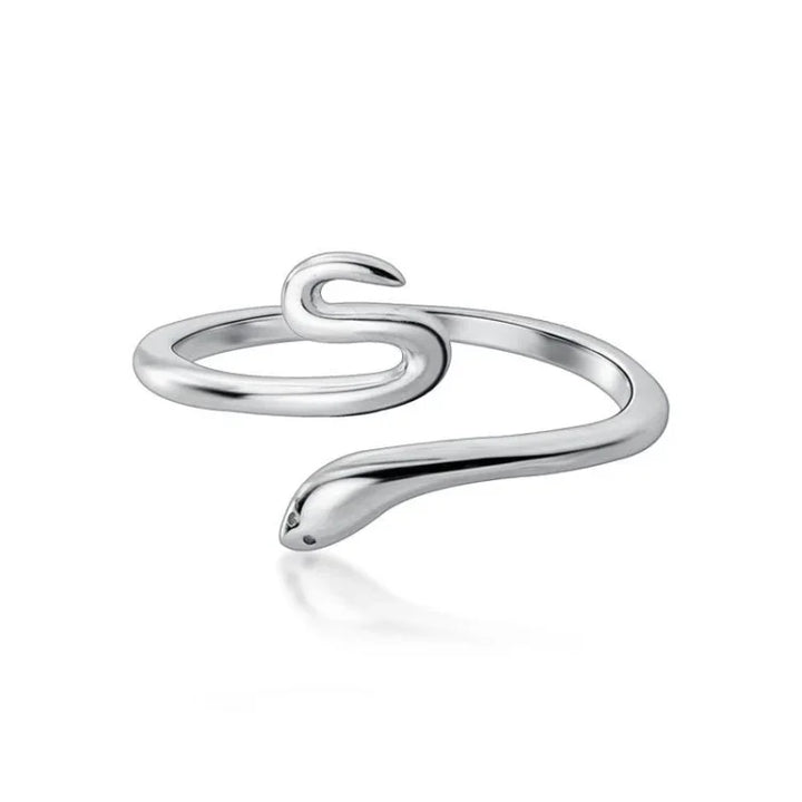 Adjustable snake ring for women, a meaningful transformation symbol. Stylish and unique gift. Fashionable jewelry.
