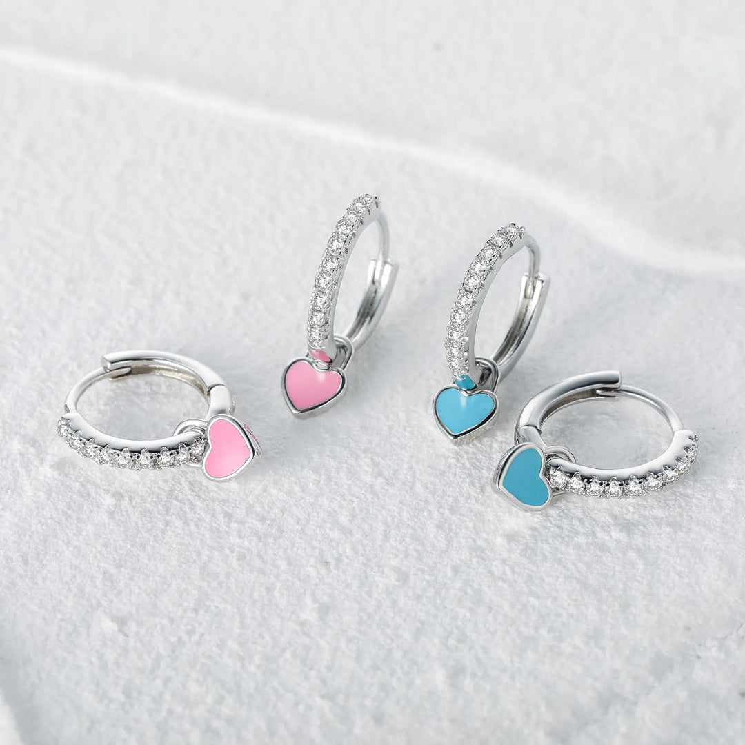 Elegant silver hoop earrings for women, a timeless fashion accessory.