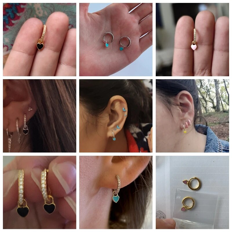 Classic elegant hoop earrings in silver, perfect gift for her.