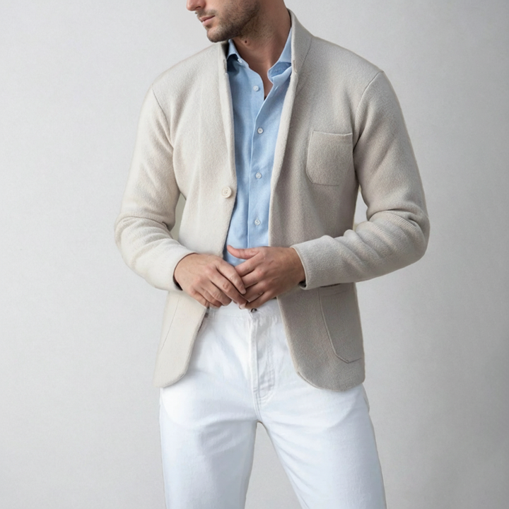 Men's blazer for formal or casual occasions, emphasizing the elegant and versatile design