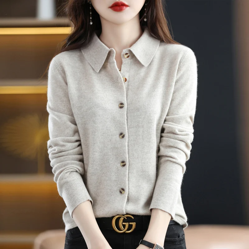 Elegant soft women's button-up top, perfect for everyday style or work. Long sleeve collared shirt for versatile fashion.