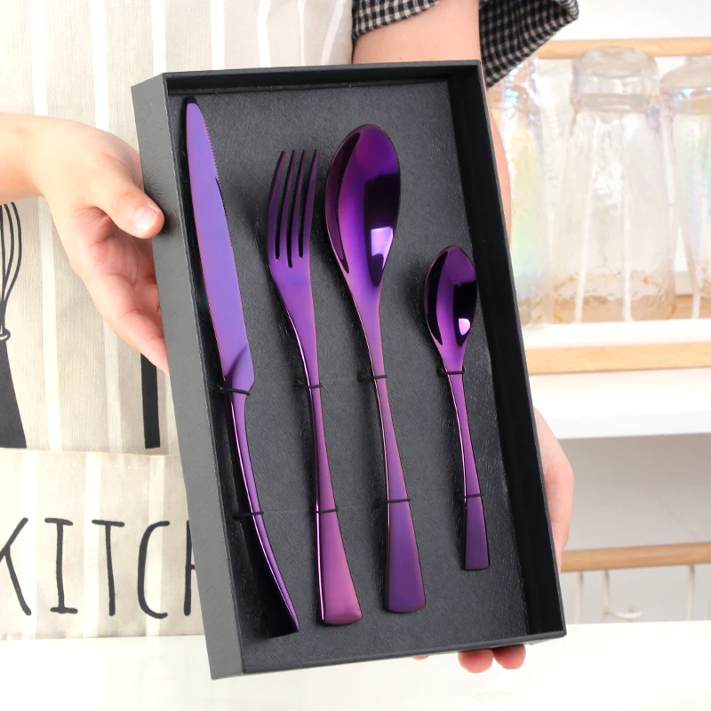 Elegant stainless steel flatware set for dining, complete cutlery collection for your kitchen.