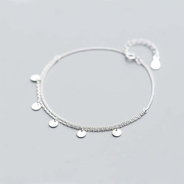 Elegant sterling silver chain bracelet for women, minimalist fashion accessory