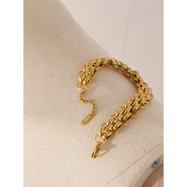 Women's elegant silver charm bracelet, sterling silver with gold plating, adjustable, perfect gift for her.