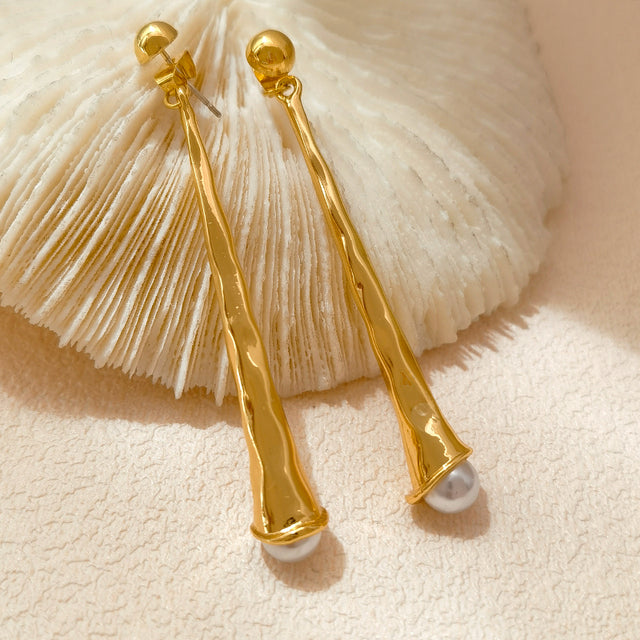 Hypoallergenic sterling silver drop earrings, elegant shine for women.