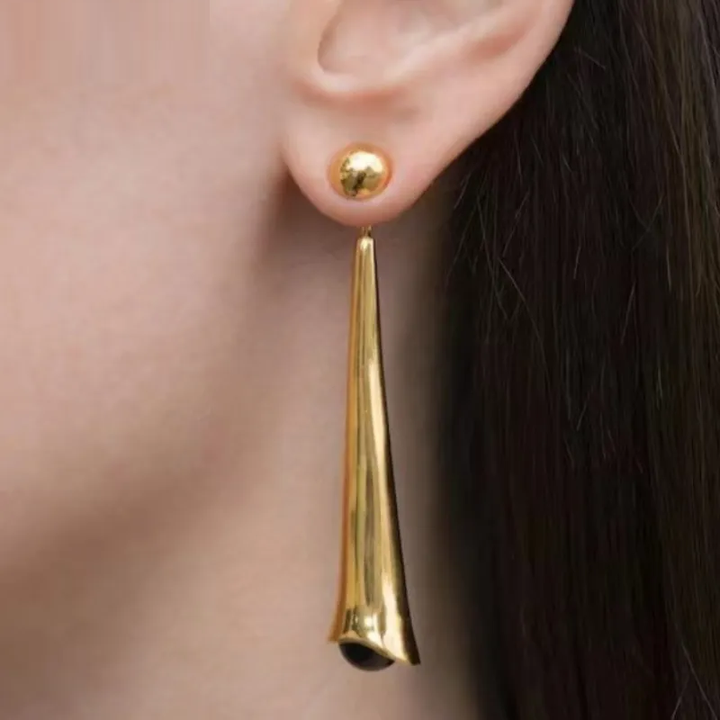 Shiny sterling silver dangle earrings, elegant gift for her.