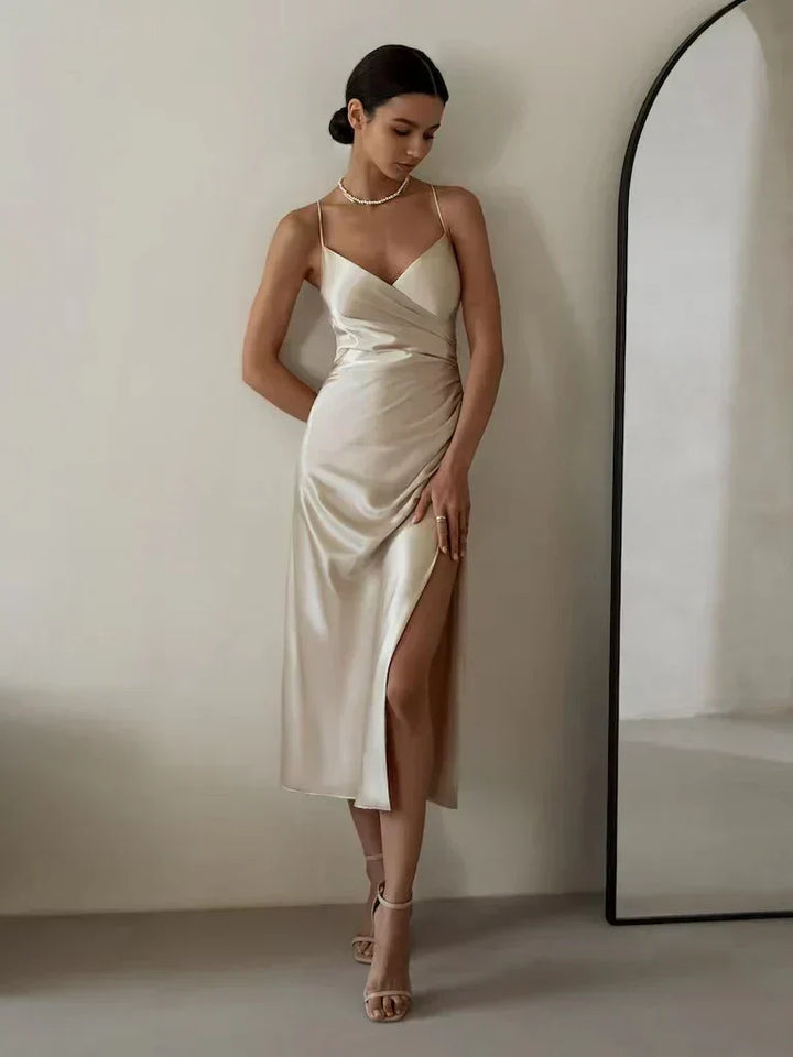 Women's elegant Luna strapless dress in a sleek design. A perfect choice for parties & formal wear.