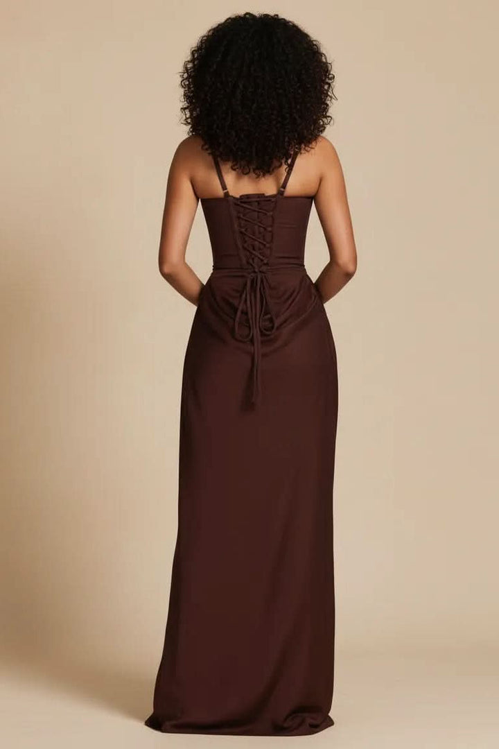 Stylish women's midi dress, elegant and tailored for party wear, formal events, or special occasions.
