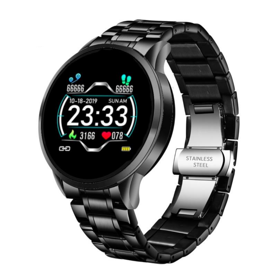 TimelessTrack smartwatch displaying notifications. Bluetooth connectivity for calls & messages on your wrist.