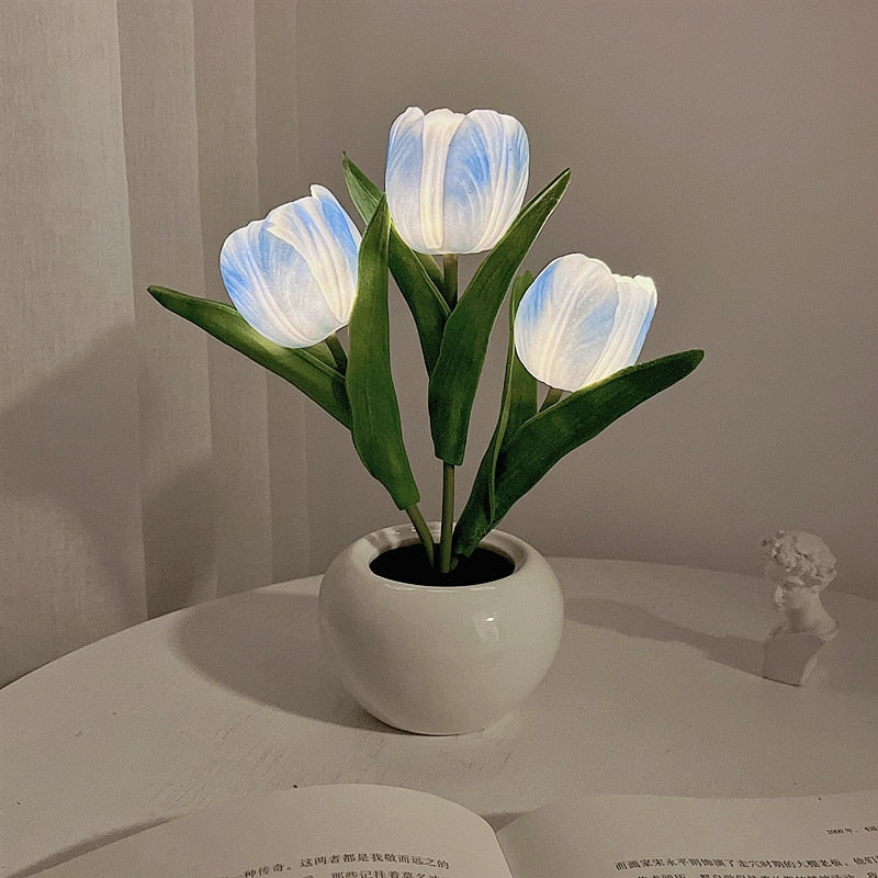 Dreamy tulip lamp, a romantic LED night light, excellent for creating a serene atmosphere.