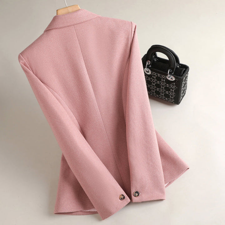 Versatile unisex tailored blazer, ideal for professional business meetings or a smart casual, modern look.