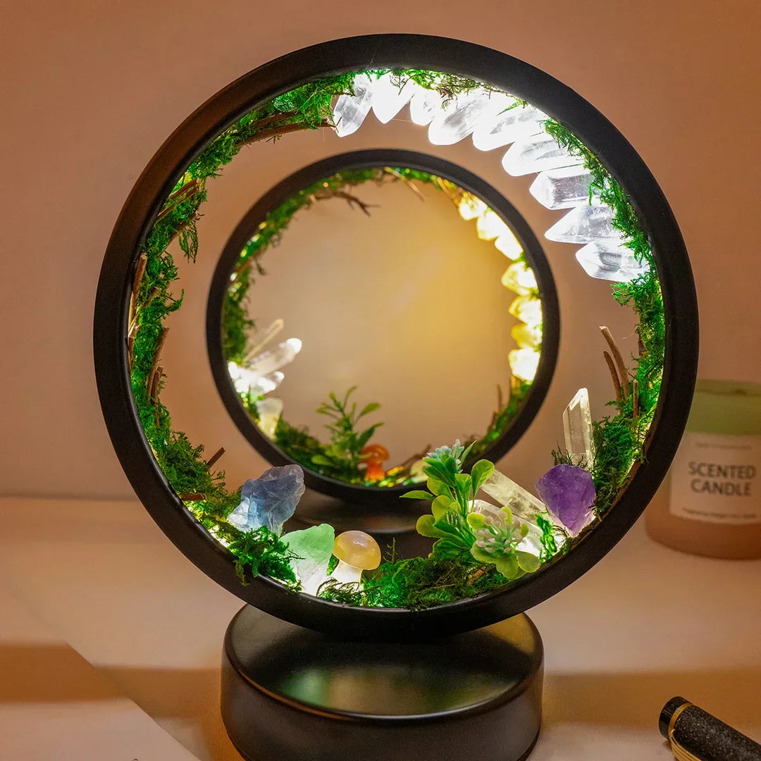 Modern design Verdalis ambient lamp, crystal embellished for sophisticated accent lighting.