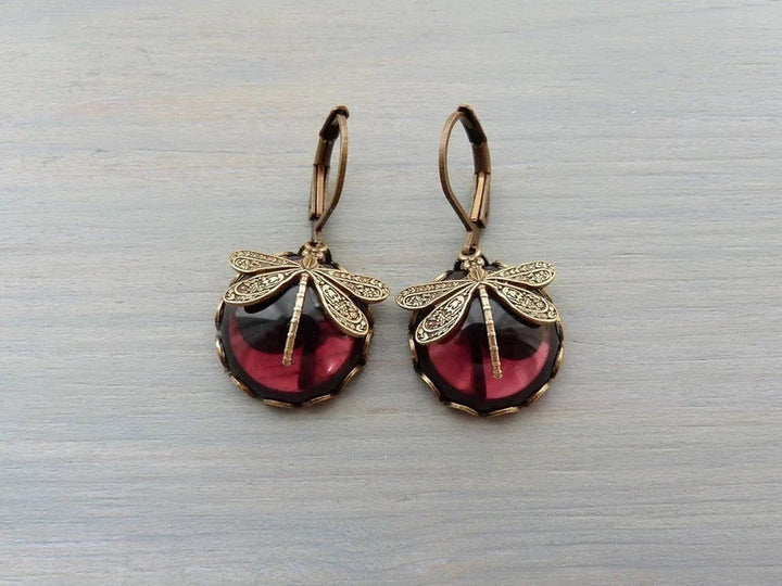 Women's vintage butterfly stud earrings, elegant and romantic fashion jewelry from the Aurora Collection.
