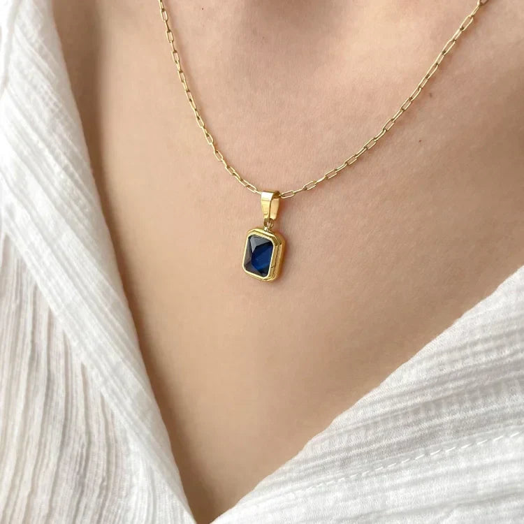 Celeste vintage gemstone necklace for women, an elegant fashion accessory with a unique classic design.