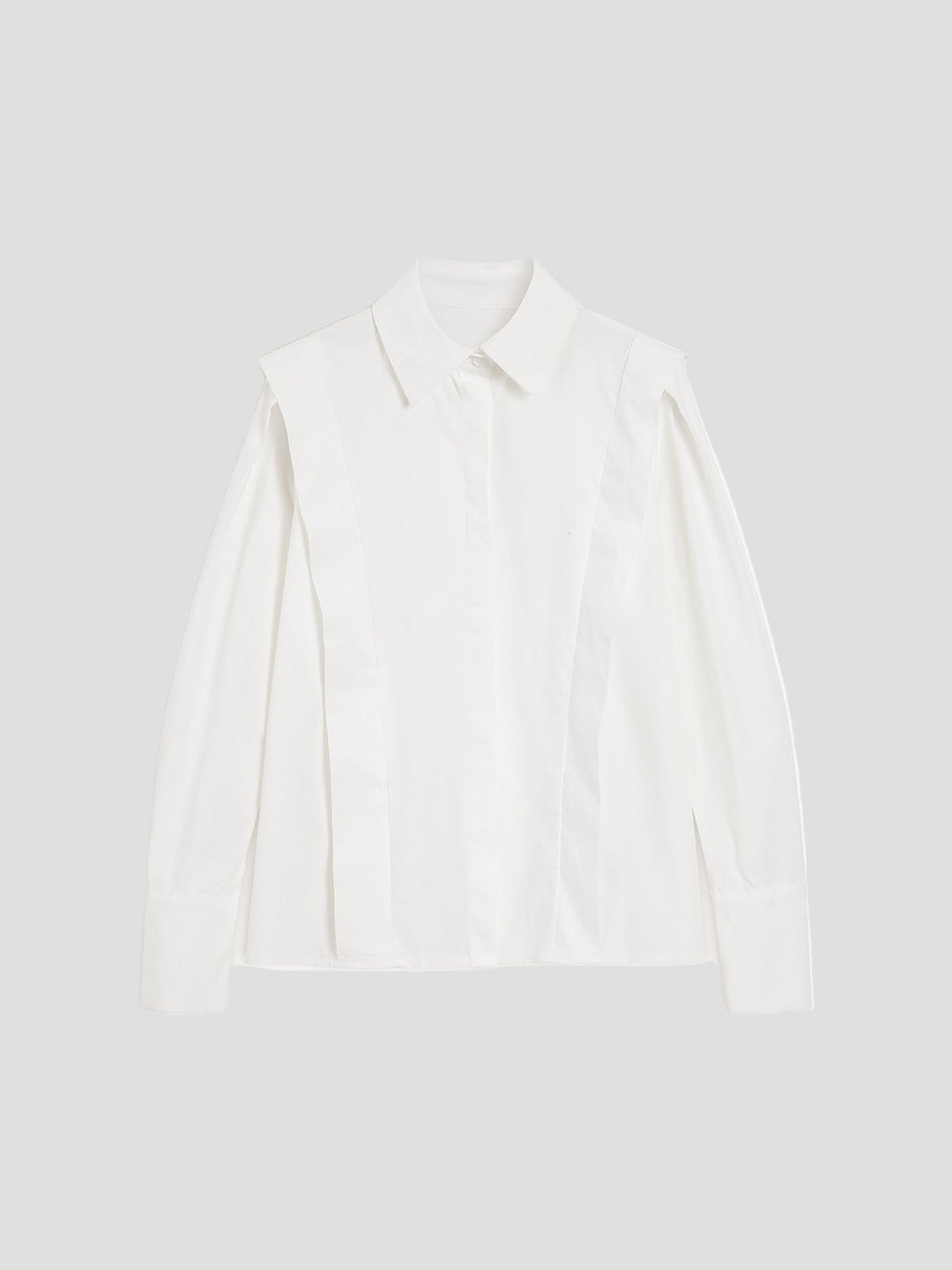 Chic ladies square neck long sleeve button down blouse, sophisticated and comfortable.
