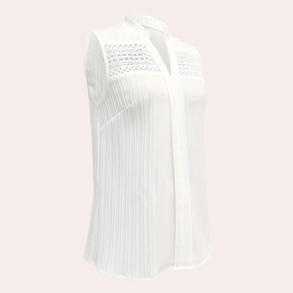Classic white women's top, a stylish and comfortable essential for effortless elegance in any fashion outfit.