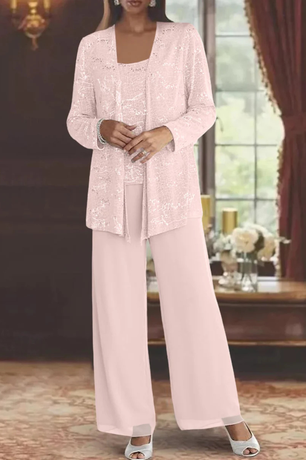 Classy women's 3-piece formal evening set, ideal for galas, parties & special occasions.