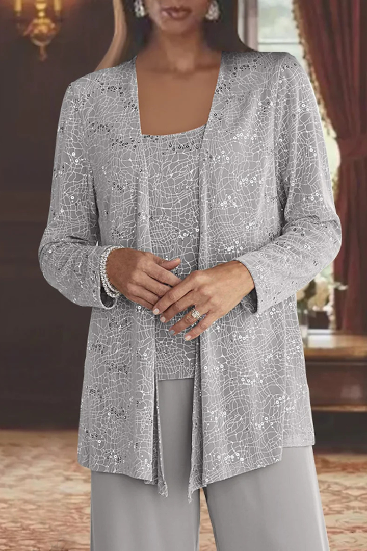Sophisticated women's elegant 3-piece evening set, ideal for formal parties & events.