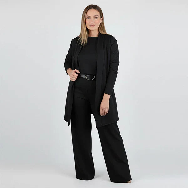 Elegant women's 3-piece stretch set, perfect for versatile casual chic style & ultimate comfort.