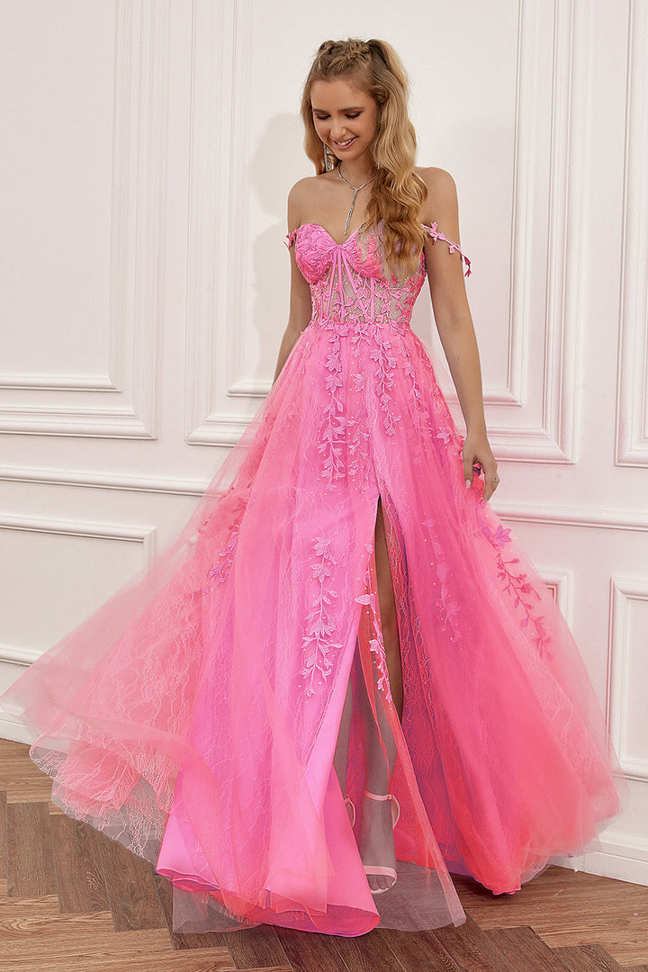 Classic women's A-line ball gown, an elegant prom dress with a timeless design for special occasions.