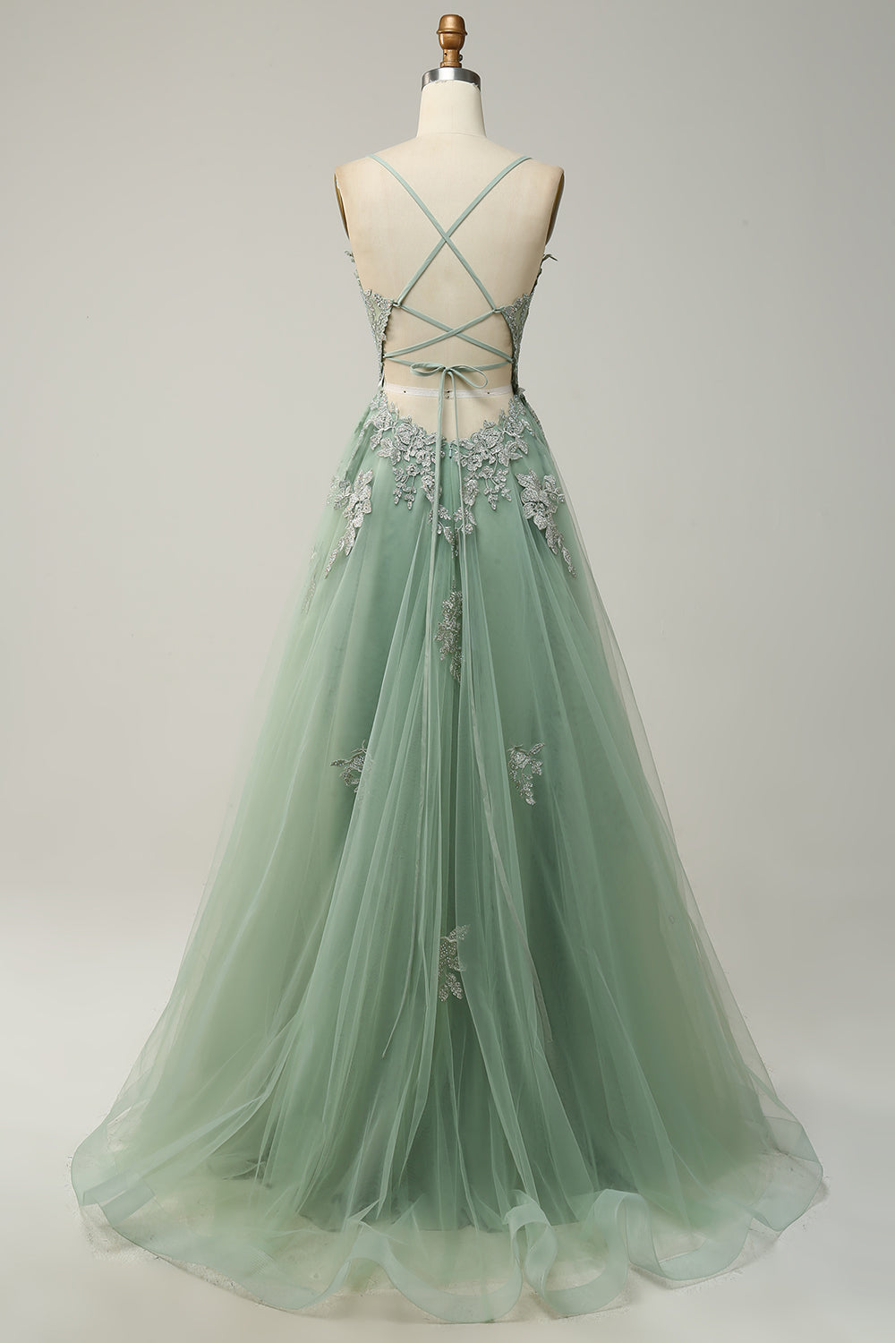 Classic A-Line Evening Gown, a long formal dress for women's special events.