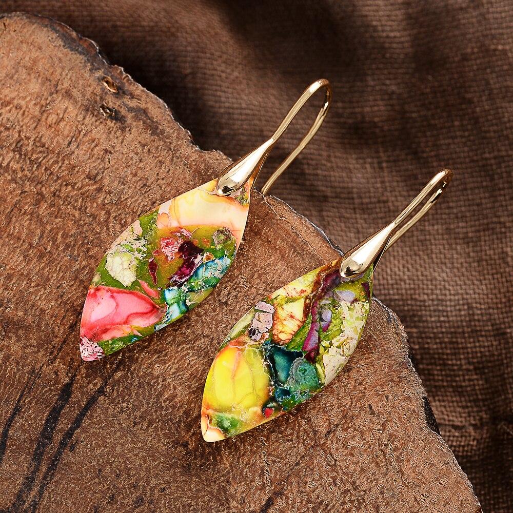 Calming Women's Amaris Regaliet Drop Earrings, natural stone jewelry designed to inspire inner peace and elegance.
